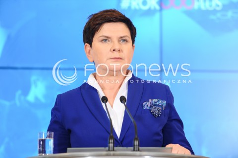  04.04.2017 WARSZAWA<br />KONFERENCJA PRASOWA PREMIER BEATY SZYDLO I MINISTER ELZBIETY RAFALSKIEJ <br />N/Z PREMIER BEATA SZYDLO<br /> 