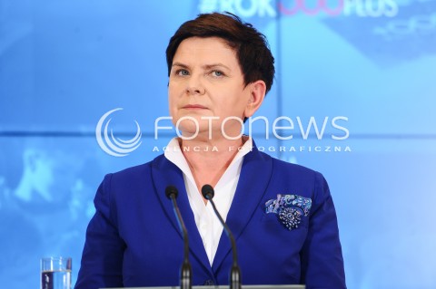  04.04.2017 WARSZAWA<br />KONFERENCJA PRASOWA PREMIER BEATY SZYDLO I MINISTER ELZBIETY RAFALSKIEJ <br />N/Z PREMIER BEATA SZYDLO<br /> 