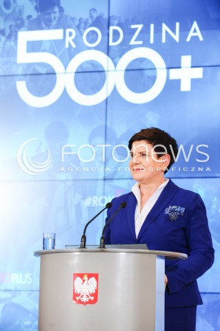  04.04.2017 WARSZAWA<br />KONFERENCJA PRASOWA PREMIER BEATY SZYDLO I MINISTER ELZBIETY RAFALSKIEJ <br />N/Z PREMIER BEATA SZYDLO<br /> 