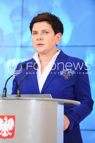  04.04.2017 WARSZAWA<br />KONFERENCJA PRASOWA PREMIER BEATY SZYDLO I MINISTER ELZBIETY RAFALSKIEJ <br />N/Z PREMIER BEATA SZYDLO<br /> 