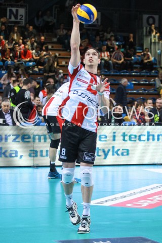 12.04.2017 RZESZOW<br />SIATKOWKA PLUSLIGA 2016/2017 MEN VOLLEYBALL POLAND POLISH PLUS LIGA LEAGUE SEASON 2016/2017<br />POLFINAL - SEMIFINAL - 2. MECZ<br />MECZ ASSECO RESOVIA RZESZOW - PGE SKRA BELCHATOW<br />N/Z MARKO IVOVIC SYLWETKA <br /> 