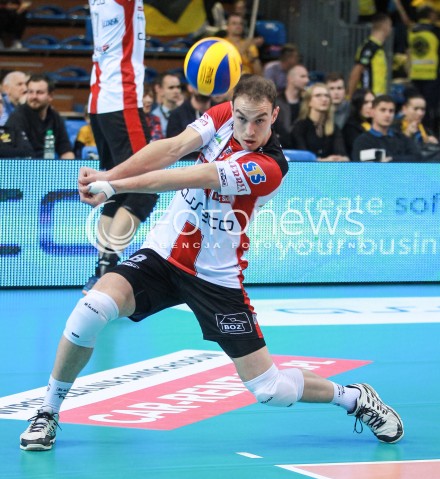  12.04.2017 RZESZOW<br />SIATKOWKA PLUSLIGA 2016/2017 MEN VOLLEYBALL POLAND POLISH PLUS LIGA LEAGUE SEASON 2016/2017<br />POLFINAL - SEMIFINAL - 2. MECZ<br />MECZ ASSECO RESOVIA RZESZOW - PGE SKRA BELCHATOW<br />N/Z MARKO IVOVIC SYLWETKA <br /> 