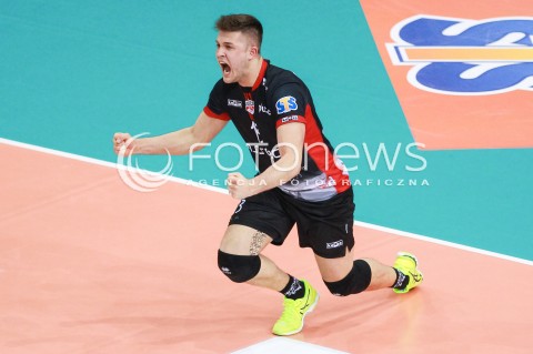  12.04.2017 RZESZOW<br />SIATKOWKA PLUSLIGA 2016/2017 MEN VOLLEYBALL POLAND POLISH PLUS LIGA LEAGUE SEASON 2016/2017<br />POLFINAL - SEMIFINAL - 2. MECZ<br />MECZ ASSECO RESOVIA RZESZOW - PGE SKRA BELCHATOW<br />N/Z MATEUSZ MASLOWSKI RADOSC EMOCJE SYLWETKA <br /> 
