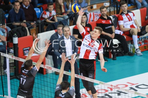  12.04.2017 RZESZOW<br />SIATKOWKA PLUSLIGA 2016/2017 MEN VOLLEYBALL POLAND POLISH PLUS LIGA LEAGUE SEASON 2016/2017<br />POLFINAL - SEMIFINAL - 2. MECZ<br />MECZ ASSECO RESOVIA RZESZOW - PGE SKRA BELCHATOW<br />N/Z JOHN GORDON PERRIN <br /> 