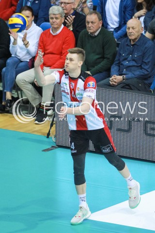  12.04.2017 RZESZOW<br />SIATKOWKA PLUSLIGA 2016/2017 MEN VOLLEYBALL POLAND POLISH PLUS LIGA LEAGUE SEASON 2016/2017<br />POLFINAL - SEMIFINAL - 2. MECZ<br />MECZ ASSECO RESOVIA RZESZOW - PGE SKRA BELCHATOW<br />N/Z JOHN GORDON PERRIN SYLWETKA <br /> 