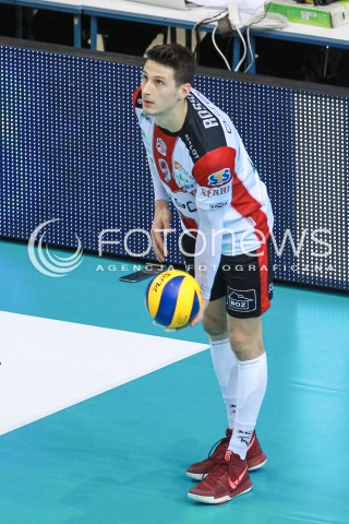  12.04.2017 RZESZOW<br />SIATKOWKA PLUSLIGA 2016/2017 MEN VOLLEYBALL POLAND POLISH PLUS LIGA LEAGUE SEASON 2016/2017<br />POLFINAL - SEMIFINAL - 2. MECZ<br />MECZ ASSECO RESOVIA RZESZOW - PGE SKRA BELCHATOW<br />N/Z THIBAULT ROSSARD SYLWETKA <br /> 