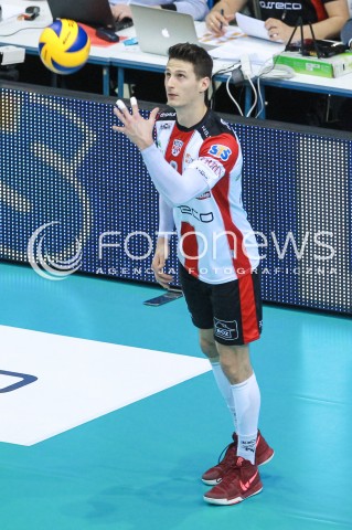  12.04.2017 RZESZOW<br />SIATKOWKA PLUSLIGA 2016/2017 MEN VOLLEYBALL POLAND POLISH PLUS LIGA LEAGUE SEASON 2016/2017<br />POLFINAL - SEMIFINAL - 2. MECZ<br />MECZ ASSECO RESOVIA RZESZOW - PGE SKRA BELCHATOW<br />N/Z THIBAULT ROSSARD SYLWETKA <br /> 
