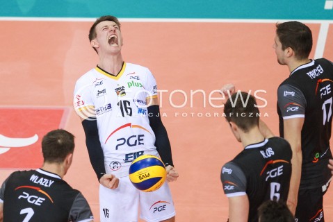  12.04.2017 RZESZOW<br />SIATKOWKA PLUSLIGA 2016/2017 MEN VOLLEYBALL POLAND POLISH PLUS LIGA LEAGUE SEASON 2016/2017<br />POLFINAL - SEMIFINAL - 2. MECZ<br />MECZ ASSECO RESOVIA RZESZOW - PGE SKRA BELCHATOW<br />N/Z KACPER PIECHOCKI RADOSC EMOCJE <br /> 