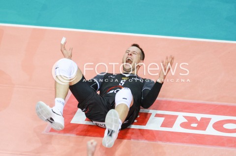  12.04.2017 RZESZOW<br />SIATKOWKA PLUSLIGA 2016/2017 MEN VOLLEYBALL POLAND POLISH PLUS LIGA LEAGUE SEASON 2016/2017<br />POLFINAL - SEMIFINAL - 2. MECZ<br />MECZ ASSECO RESOVIA RZESZOW - PGE SKRA BELCHATOW<br />N/Z BARTOSZ KUREK RADOSC EMOCJE AWANS ZWYCIESTWO <br /> 