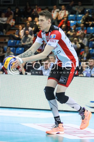  12.04.2017 RZESZOW<br />SIATKOWKA PLUSLIGA 2016/2017 MEN VOLLEYBALL POLAND POLISH PLUS LIGA LEAGUE SEASON 2016/2017<br />POLFINAL - SEMIFINAL - 2. MECZ<br />MECZ ASSECO RESOVIA RZESZOW - PGE SKRA BELCHATOW<br />N/Z BARTLOMIEJ LEMANSKI SYLWETKA <br /> 