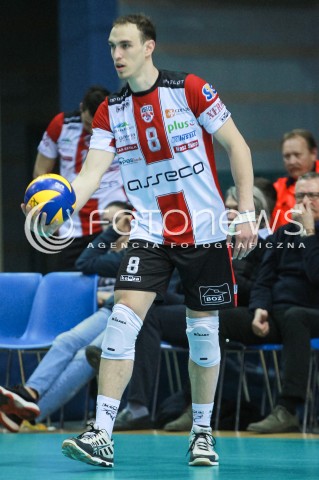  12.04.2017 RZESZOW<br />SIATKOWKA PLUSLIGA 2016/2017 MEN VOLLEYBALL POLAND POLISH PLUS LIGA LEAGUE SEASON 2016/2017<br />POLFINAL - SEMIFINAL - 2. MECZ<br />MECZ ASSECO RESOVIA RZESZOW - PGE SKRA BELCHATOW<br />N/Z MARKO IVOVIC SYLWETKA <br /> 