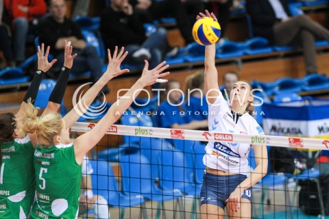  13.04.2017 RZESZOW<br />SIATKOWKA ORLEN LIGA 2016/2017 WOMEN VOLLEYBALL POLAND POLISH ORLENLIGA LEAGUE SEASON 2016/2017<br />MECZ O 3. MIEJSCE - I MECZ<br />MECZ DEVELOPRES SKYRES RZESZOW - IMPEL WROCLAW <br />N/Z ADELA HELIC <br /> 