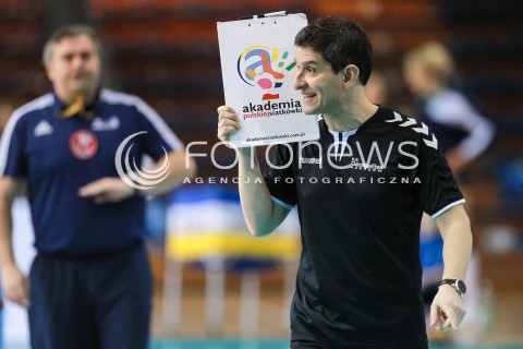  13.04.2017 RZESZOW<br />SIATKOWKA ORLEN LIGA 2016/2017 WOMEN VOLLEYBALL POLAND POLISH ORLENLIGA LEAGUE SEASON 2016/2017<br />MECZ O 3. MIEJSCE - I MECZ<br />MECZ DEVELOPRES SKYRES RZESZOW - IMPEL WROCLAW <br />N/Z LORENZO MICELLI - I TRENER ( HEAD COACH ) SYLWETKA <br /> 