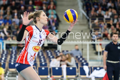  14.04.2017 LODZ SIATKOWKA ORLEN LIGA SEZON 2016/2017 <br />
GROT BUDOWLANI LODZ - KPS CHEMIK POLICE <br />
N/Z KAJA GROBELNA SYLWETKA<br />
 