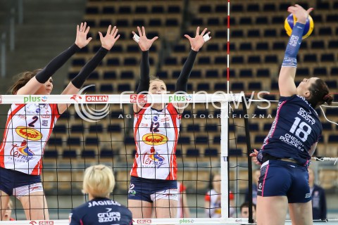  14.04.2017 LODZ SIATKOWKA ORLEN LIGA SEZON 2016/2017 <br />
GROT BUDOWLANI LODZ - KPS CHEMIK POLICE <br />
N/Z HEIKE BEIER GABRIELA POLANSKA<br />
 