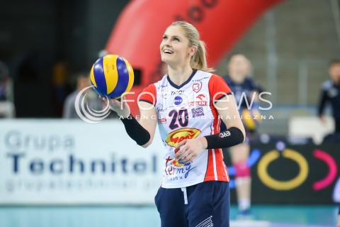  14.04.2017 LODZ SIATKOWKA ORLEN LIGA SEZON 2016/2017 <br />
GROT BUDOWLANI LODZ - KPS CHEMIK POLICE <br />
N/Z MARTYNA GRAJBER SYLWETKA<br />
 