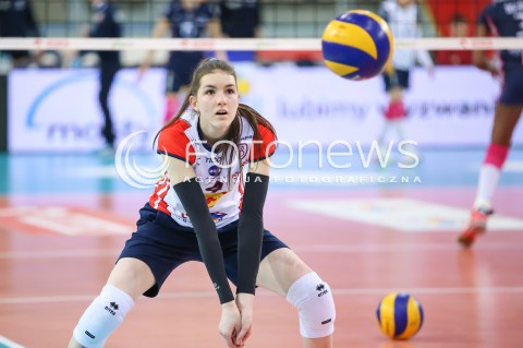  14.04.2017 LODZ SIATKOWKA ORLEN LIGA SEZON 2016/2017 <br />
GROT BUDOWLANI LODZ - KPS CHEMIK POLICE <br />
N/Z SIMONA DRECZKA SYLWETKA<br />
 