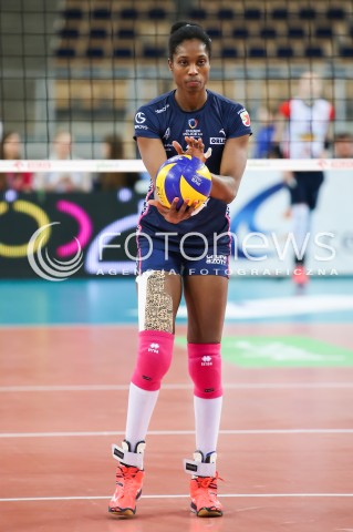  14.04.2017 LODZ SIATKOWKA ORLEN LIGA SEZON 2016/2017 <br />
GROT BUDOWLANI LODZ - KPS CHEMIK POLICE <br />
N/Z MADELAYNNE MONTANO SYLWETKA<br />
 