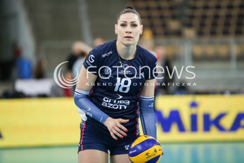  14.04.2017 LODZ SIATKOWKA ORLEN LIGA SEZON 2016/2017 <br />
GROT BUDOWLANI LODZ - KPS CHEMIK POLICE <br />
N/Z KATARZYNA ZAROSLINSKA SYLWETKA<br />
 