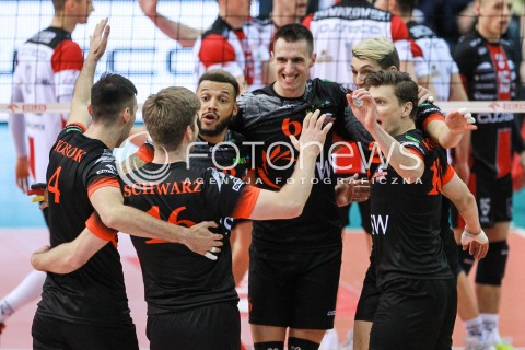 23.04.2017 RZESZOW<br />SIATKOWKA PLUSLIGA 2016/2017 MEN VOLLEYBALL POLAND POLISH PLUS LIGA LEAGUE SEASON 2016/2017 <br />MECZ  O 3. MIEJSCE - II MECZ<br />MECZ ASSECO RESOVIA RZESZOW - JASTRZEBSKI WEGIEL <br />N/Z SALVADOR HIDALGO OLIVA DAMIAN BORUCH RADOSC EMOCJE <br /> 