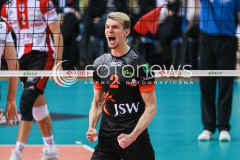  23.04.2017 RZESZOW<br />SIATKOWKA PLUSLIGA 2016/2017 MEN VOLLEYBALL POLAND POLISH PLUS LIGA LEAGUE SEASON 2016/2017 <br />MECZ  O 3. MIEJSCE - II MECZ<br />MECZ ASSECO RESOVIA RZESZOW - JASTRZEBSKI WEGIEL <br />N/Z MACIEJ MUZAJ RADOSC EMOCJE SYLWETKA <br /> 