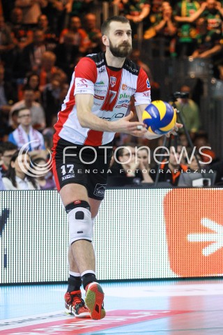  23.04.2017 RZESZOW<br />SIATKOWKA PLUSLIGA 2016/2017 MEN VOLLEYBALL POLAND POLISH PLUS LIGA LEAGUE SEASON 2016/2017 <br />MECZ  O 3. MIEJSCE - II MECZ<br />MECZ ASSECO RESOVIA RZESZOW - JASTRZEBSKI WEGIEL <br />N/Z MARCIN MOZDZONEK SYLWETKA <br /> 
