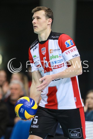  23.04.2017 RZESZOW<br />SIATKOWKA PLUSLIGA 2016/2017 MEN VOLLEYBALL POLAND POLISH PLUS LIGA LEAGUE SEASON 2016/2017 <br />MECZ  O 3. MIEJSCE - II MECZ<br />MECZ ASSECO RESOVIA RZESZOW - JASTRZEBSKI WEGIEL <br />N/Z LUKAS TICHACEK SYLWETKA <br /> 