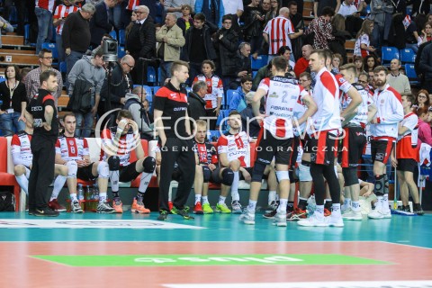  23.04.2017 RZESZOW<br />SIATKOWKA PLUSLIGA 2016/2017 MEN VOLLEYBALL POLAND POLISH PLUS LIGA LEAGUE SEASON 2016/2017 <br />MECZ  O 3. MIEJSCE - II MECZ<br />MECZ ASSECO RESOVIA RZESZOW - JASTRZEBSKI WEGIEL <br />N/Z ASSECO RESOVIA SMUTEK PORAZKA PRZEGRANA 4. MIEJSCE<br /> 