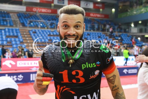  23.04.2017 RZESZOW<br />SIATKOWKA PLUSLIGA 2016/2017 MEN VOLLEYBALL POLAND POLISH PLUS LIGA LEAGUE SEASON 2016/2017 <br />MECZ  O 3. MIEJSCE - II MECZ<br />MECZ ASSECO RESOVIA RZESZOW - JASTRZEBSKI WEGIEL <br />N/Z SALVADOR HIDALGO OLIVA  RADOSC PUCHAR EMOCJE ZWYCIESTWO - 3 MIEJSCE MEDAL<br /> 