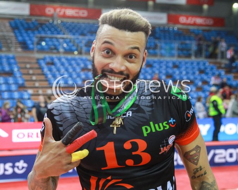  23.04.2017 RZESZOW<br />SIATKOWKA PLUSLIGA 2016/2017 MEN VOLLEYBALL POLAND POLISH PLUS LIGA LEAGUE SEASON 2016/2017 <br />MECZ  O 3. MIEJSCE - II MECZ<br />MECZ ASSECO RESOVIA RZESZOW - JASTRZEBSKI WEGIEL <br />N/Z SALVADOR HIDALGO OLIVA  RADOSC PUCHAR EMOCJE ZWYCIESTWO - 3 MIEJSCE MEDAL<br /> 