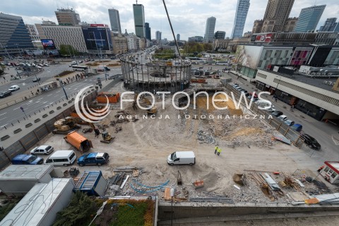  24.04.2017 WARSZAWA<br />ROZBIORKA SZKIELETU ROTUNDY<br />N/Z ROZBIORKA SZKIELETU ROTUNDY<br /> 