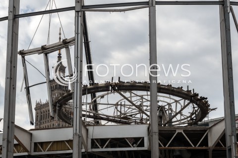  24.04.2017 WARSZAWA<br />ROZBIORKA SZKIELETU ROTUNDY<br />N/Z ROZBIORKA SZKIELETU ROTUNDY<br /> 