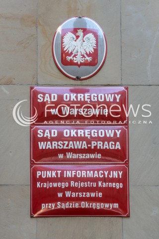  20.04.2017 WARSZAWA<br />SAD OKREGOWY<br />N/Z TABLICA INFORMACYJNA<br /> 