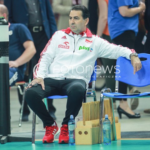  20.05.2017 KATOWICE <br />SIATKOWKA MEZCZYZN <br />ALEJA GWIAZD SIATKOWKI<br />MECZ TOWARZYSKI POLSKA - IRAN<br />N/Z FERDINANDO DE GIORGI - I TRENER ( HEAD COACH ) SYLWETKA <br /> 