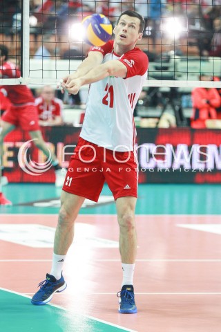  20.05.2017 KATOWICE <br />SIATKOWKA MEZCZYZN <br />ALEJA GWIAZD SIATKOWKI<br />MECZ TOWARZYSKI POLSKA - IRAN<br />N/Z RAFAL BUSZEK SYLWETKA <br /> 