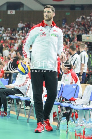  20.05.2017 KATOWICE <br />SIATKOWKA MEZCZYZN <br />ALEJA GWIAZD SIATKOWKI<br />MECZ TOWARZYSKI POLSKA - IRAN<br />N/Z PIOTR GRUSZKA - II TRENER ( ASSISTANT COACH ) SYLWETKA <br /> 