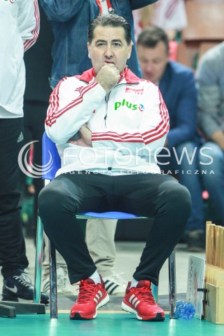  20.05.2017 KATOWICE <br />SIATKOWKA MEZCZYZN <br />ALEJA GWIAZD SIATKOWKI<br />MECZ TOWARZYSKI POLSKA - IRAN<br />N/Z FERDINANDO DE GIORGI - I TRENER ( HEAD COACH ) SYLWETKA <br /> 