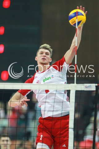  20.05.2017 KATOWICE <br />SIATKOWKA MEZCZYZN <br />ALEJA GWIAZD SIATKOWKI<br />MECZ TOWARZYSKI POLSKA - IRAN<br />N/Z MACIEJ MUZAJ SYLWETKA ATAK <br /> 