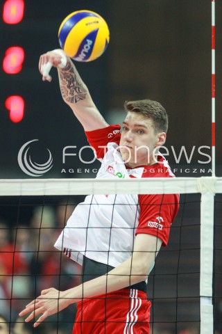  20.05.2017 KATOWICE <br />SIATKOWKA MEZCZYZN <br />ALEJA GWIAZD SIATKOWKI<br />MECZ TOWARZYSKI POLSKA - IRAN<br />N/Z BARTLOMIEJ LEMANSKI SYLWETKA ATAK <br /> 