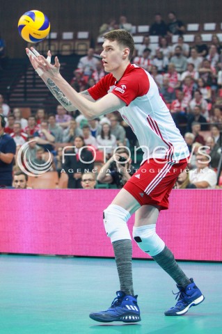  20.05.2017 KATOWICE <br />SIATKOWKA MEZCZYZN <br />ALEJA GWIAZD SIATKOWKI<br />MECZ TOWARZYSKI POLSKA - IRAN<br />N/Z BARLOMIEJ LEMANSKI SYLWETKA<br /> 