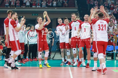  20.05.2017 KATOWICE <br />SIATKOWKA MEZCZYZN <br />ALEJA GWIAZD SIATKOWKI<br />MECZ TOWARZYSKI POLSKA - IRAN<br />POZEGNANIE KRZYSZTOFA IGNACZAKA - OSTATNI MECZ W KADRZE POZEGNALNY MECZ<br />N/Z KRZYSZTOF IGNACZAK PAWEL ZATORSKI MICHAL KUBIAK DAWID KONARSKI BARTOSZ KUREK ALEKSANDER SLIWKA<br /> 