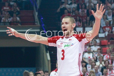  20.05.2017 KATOWICE <br />SIATKOWKA MEZCZYZN <br />ALEJA GWIAZD SIATKOWKI<br />MECZ TOWARZYSKI POLSKA - IRAN<br />N/Z DAWID KONARSKI SYLWETKA RADOSC EMOCJE<br /> 