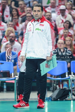  20.05.2017 KATOWICE <br />SIATKOWKA MEZCZYZN <br />ALEJA GWIAZD SIATKOWKI<br />MECZ TOWARZYSKI POLSKA - IRAN<br />N/Z FERDINANDO DE GIORGI - I TRENER ( HEAD COACH ) SYLWETKA<br /> 