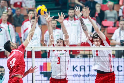  20.05.2017 KATOWICE <br />SIATKOWKA MEZCZYZN <br />ALEJA GWIAZD SIATKOWKI<br />MECZ TOWARZYSKI POLSKA - IRAN<br />N/Z DAWID KONARSKI BARTLOMIEJ LEMANSKI <br /> 