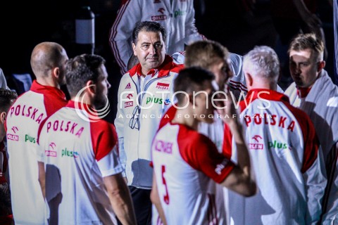  20.05.2017 KATOWICE <br />SIATKOWKA MEZCZYZN <br />ALEJA GWIAZD SIATKOWKI<br />MECZ TOWARZYSKI POLSKA - IRAN<br />N/Z FERDINANDO DE GIORGI - I TRENER ( HEAD COACH ) SYLWETKA<br /> 