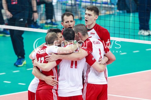  20.05.2017 KATOWICE <br />SIATKOWKA MEZCZYZN <br />ALEJA GWIAZD SIATKOWKI<br />MECZ TOWARZYSKI POLSKA - IRAN<br />N/Z BARTLOMIEJ LEMANSKI BARTOSZ KUREK RADOSC EMOCJE<br /> 