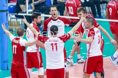  20.05.2017 KATOWICE <br />SIATKOWKA MEZCZYZN <br />ALEJA GWIAZD SIATKOWKI<br />MECZ TOWARZYSKI POLSKA - IRAN<br />N/Z BARTOSZ KUREK MICHAL KUBIAK RADOSC EMOCJE<br /> 