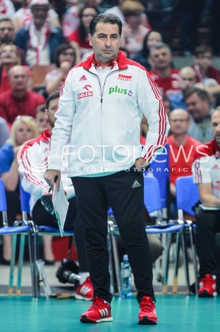  20.05.2017 KATOWICE <br />SIATKOWKA MEZCZYZN <br />ALEJA GWIAZD SIATKOWKI<br />MECZ TOWARZYSKI POLSKA - IRAN<br />N/Z FERDINANDO DE GIORGI - I TRENER ( HEAD COACH ) SYLWETKA <br /> 