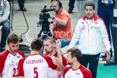  20.05.2017 KATOWICE <br />SIATKOWKA MEZCZYZN <br />ALEJA GWIAZD SIATKOWKI<br />MECZ TOWARZYSKI POLSKA - IRAN<br />N/Z FERDINANDO DE GIORGI - I TRENER ( HEAD COACH ) <br /> 