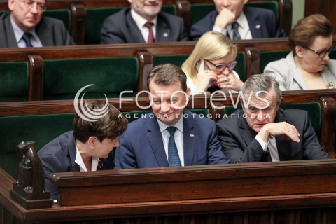  24.05.2017 WARSZAWA SEJM<br />POSIEDZENIE SEJMU RP<br />N/Z PREMIER BEATA SZYDLO MARIUSZ BLASZCZAK PIOTR GLINSKI<br /> 